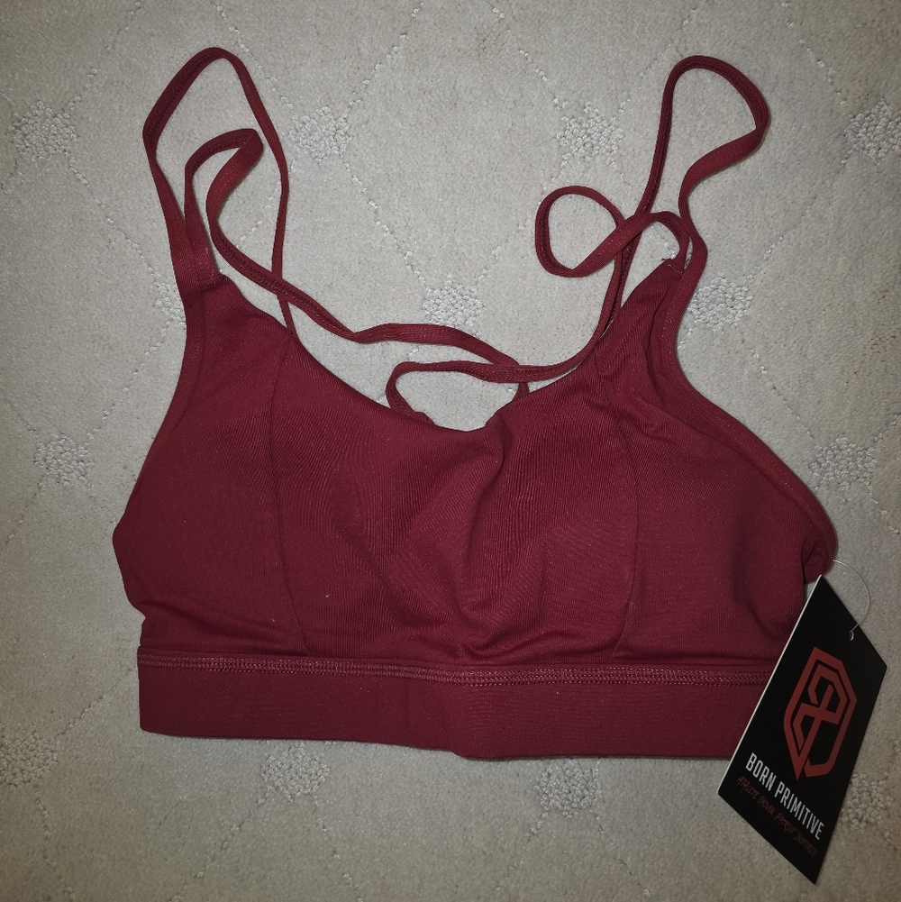 Born Primitive Lotus Sports Bra Deep Red